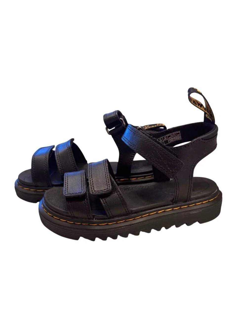 Dr Martens Klaire ReWair Size 13 Youth Soft Wair Black NWB Adjustable